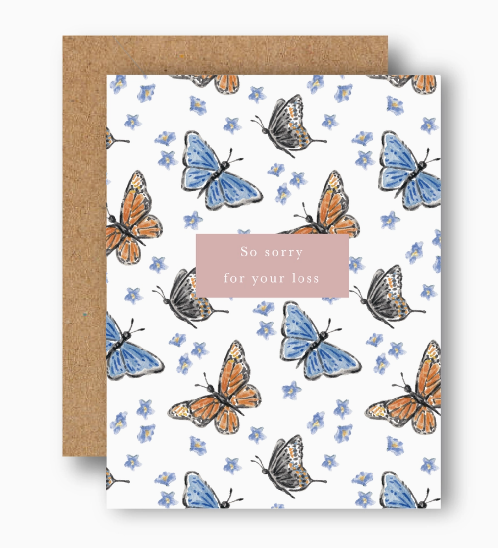 "So sorry for your loss" Card by Caroline Ann Boon Mail